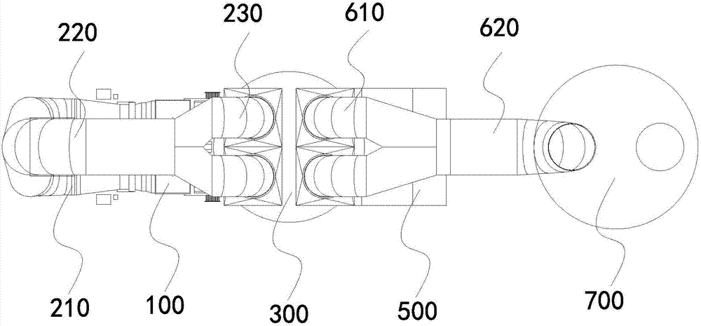 Flue gas system after dust collector with integration of desulfurization absorption tower and flue gas heat exchanger