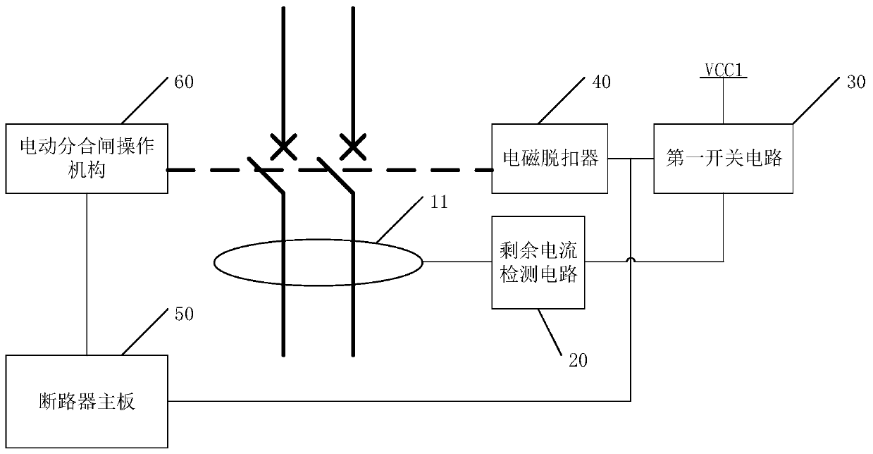 Residual current operated circuit breaking device