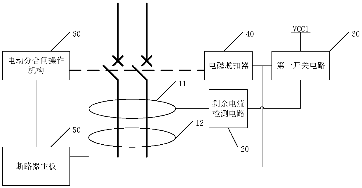 Residual current operated circuit breaking device