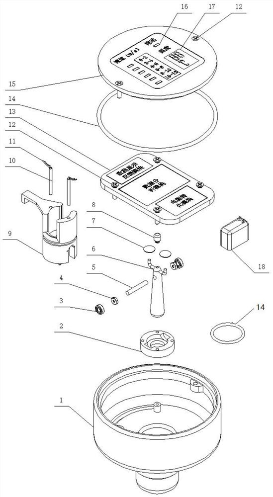 Screw-in type water flow comprehensive indicator for self-generating electricity by utilizing vortex-induced vibration