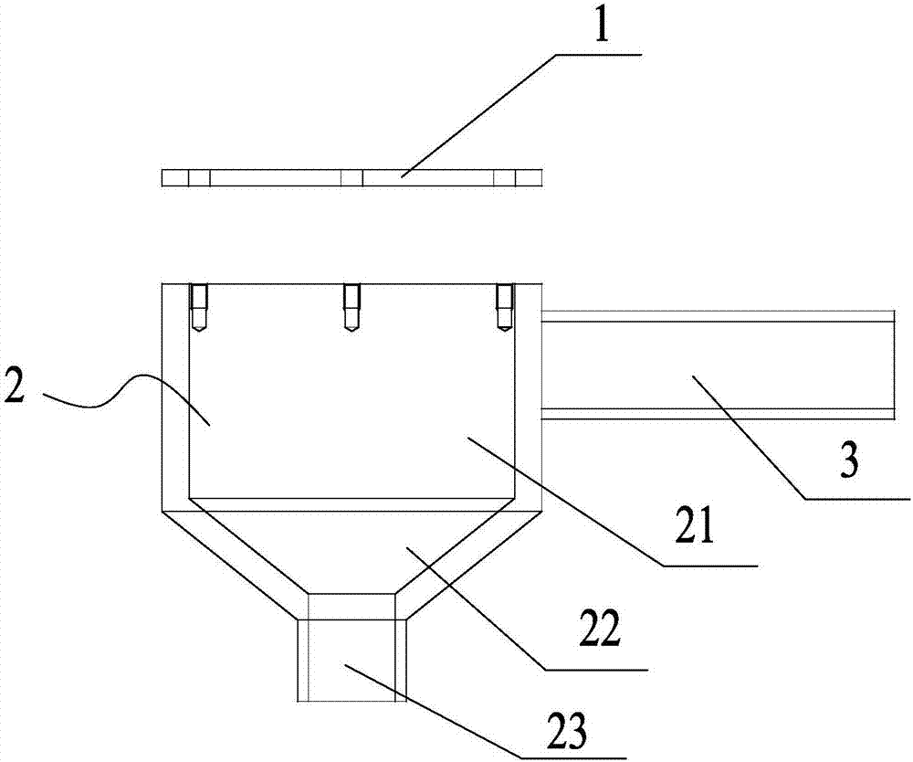 Anti-splashing funnel for granular oil injection of die-casting machine