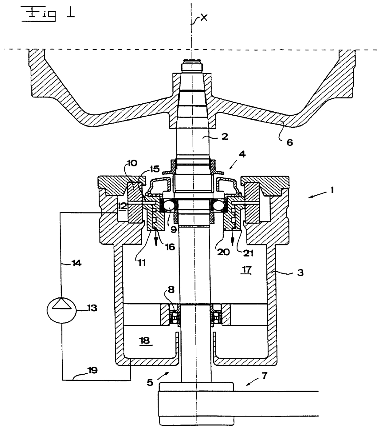 Apparatus and method to cool a bearing in a centrifugal separator