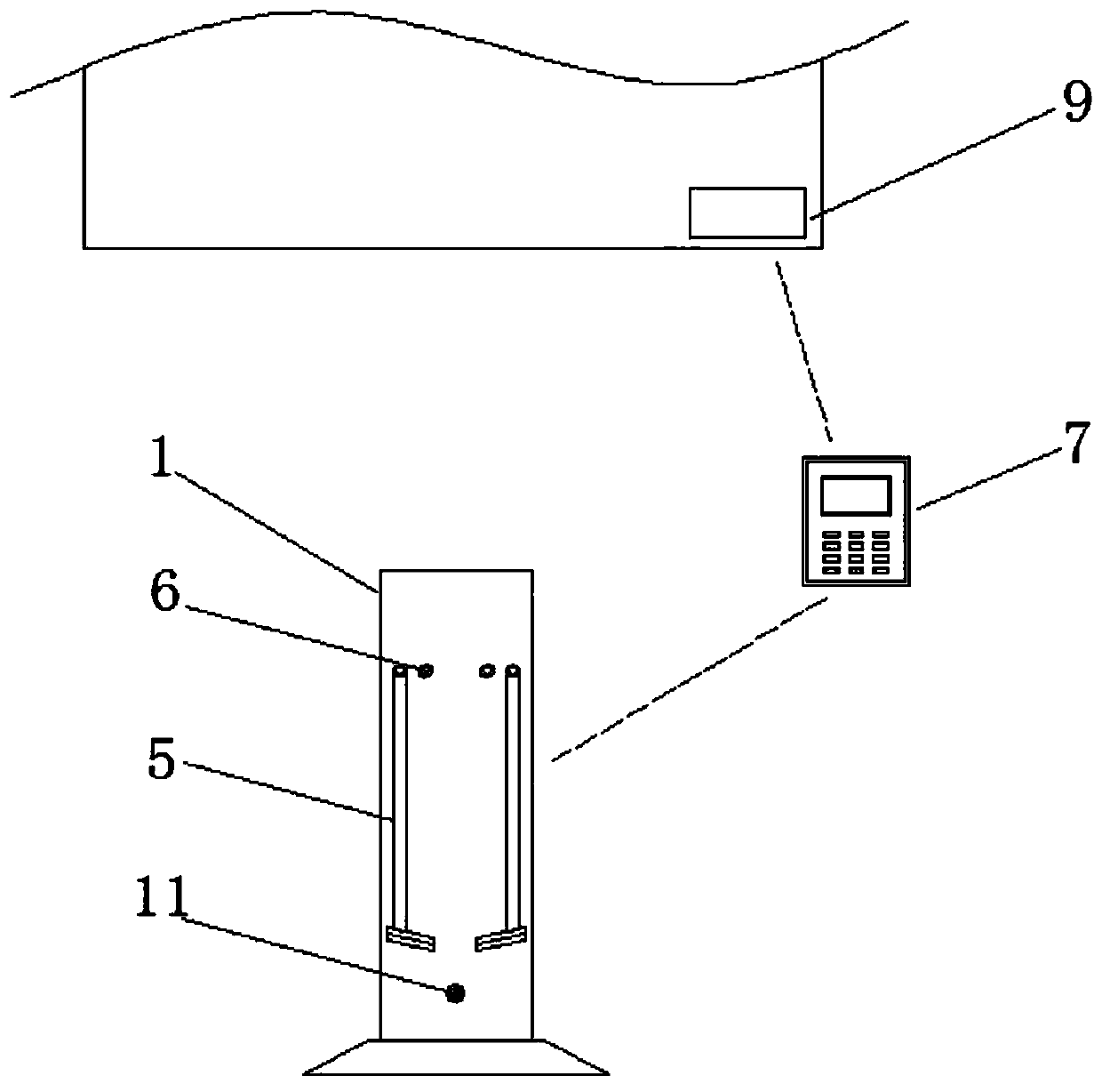 A support device for an elevator maintenance pit