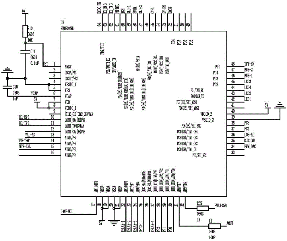 Washing control system and control method for water tank type cleaning equipment