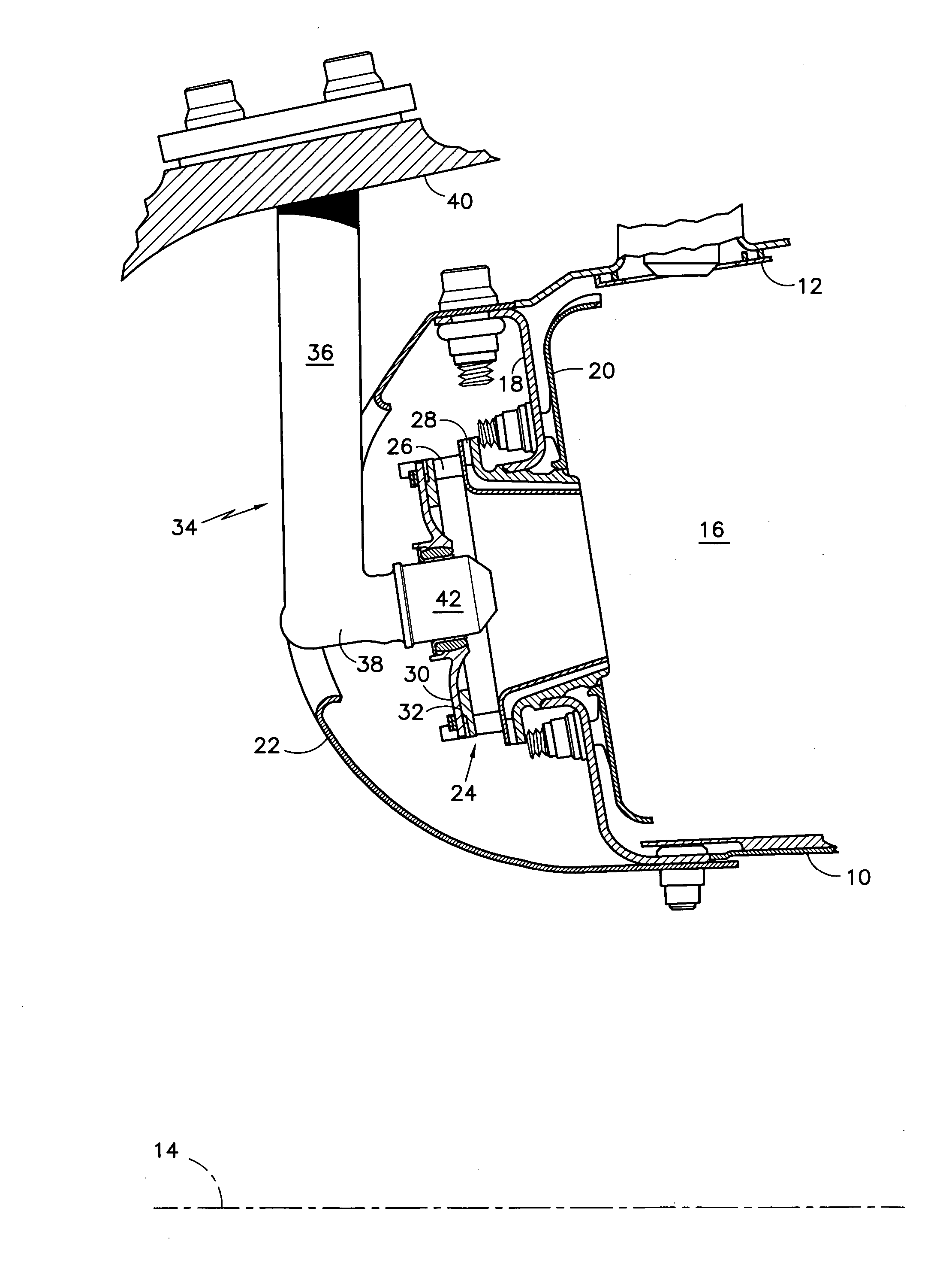 Fuel injector bearing plate assembly and swirler assembly