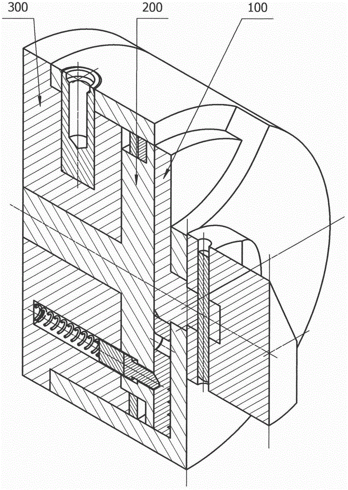 Whole-key-built-in radial insertion type antitheft lock