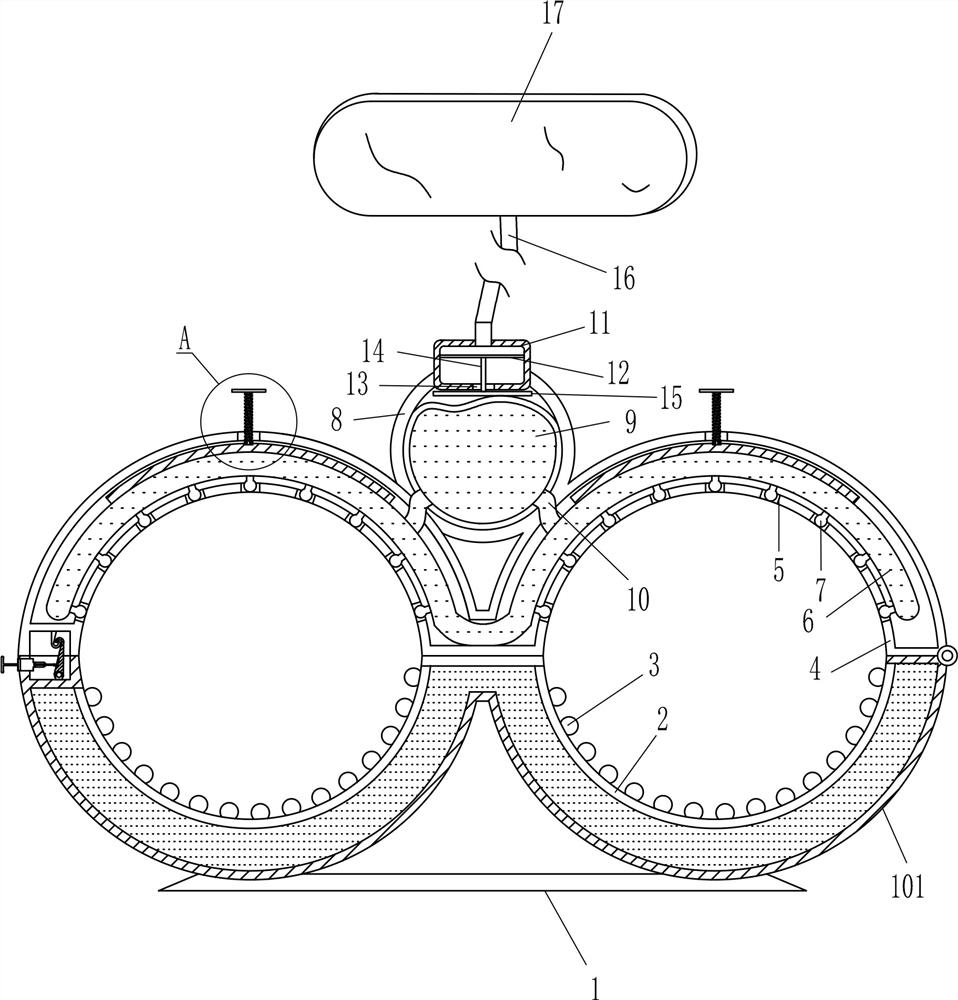 A device for compressing and relaxing thighs and legs