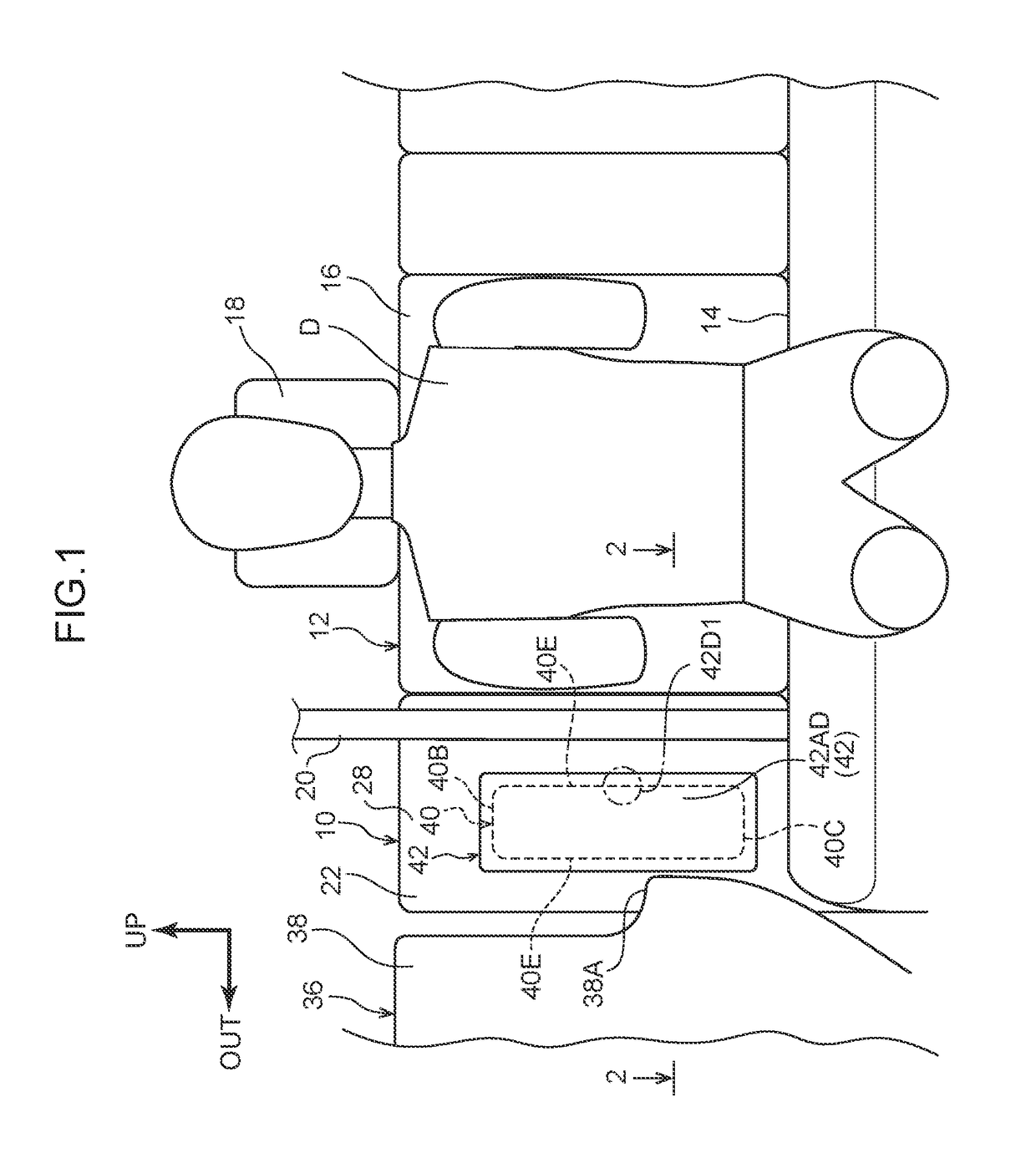 Rear seat side airbag device