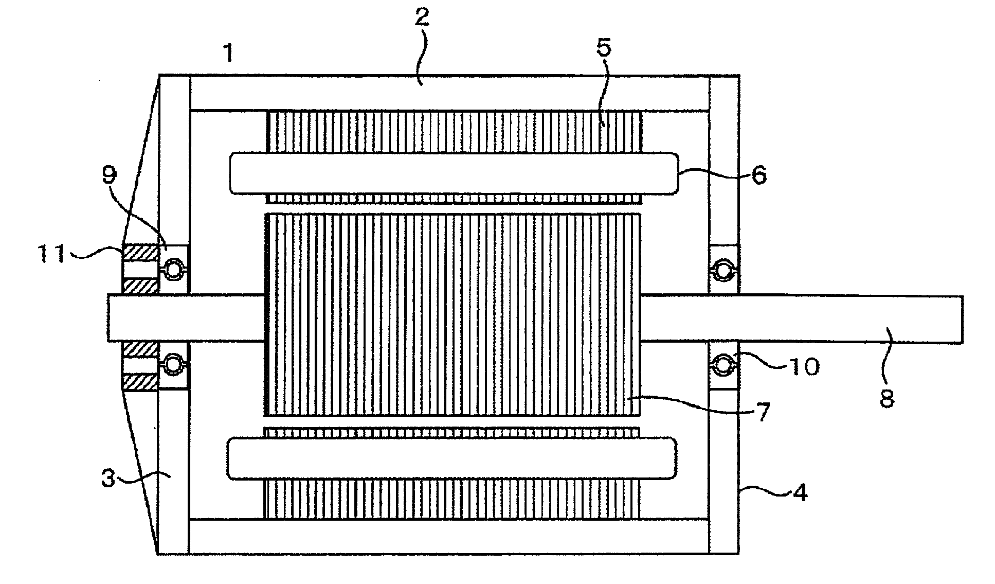 Inverter-driven dynamo electric machine and system, bearing, and end bracket for same