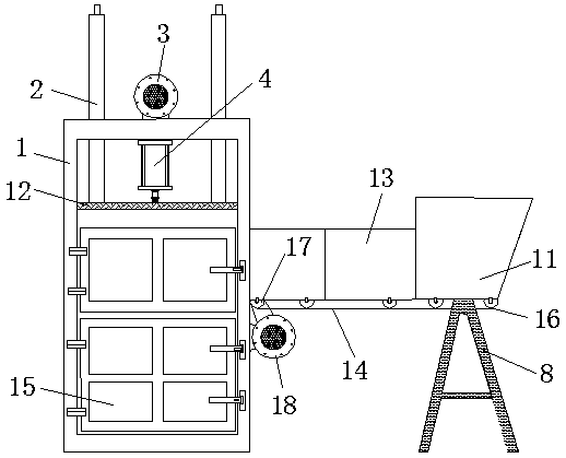 Garbage packing machine preventing secondary pollution