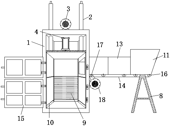 Garbage packing machine preventing secondary pollution