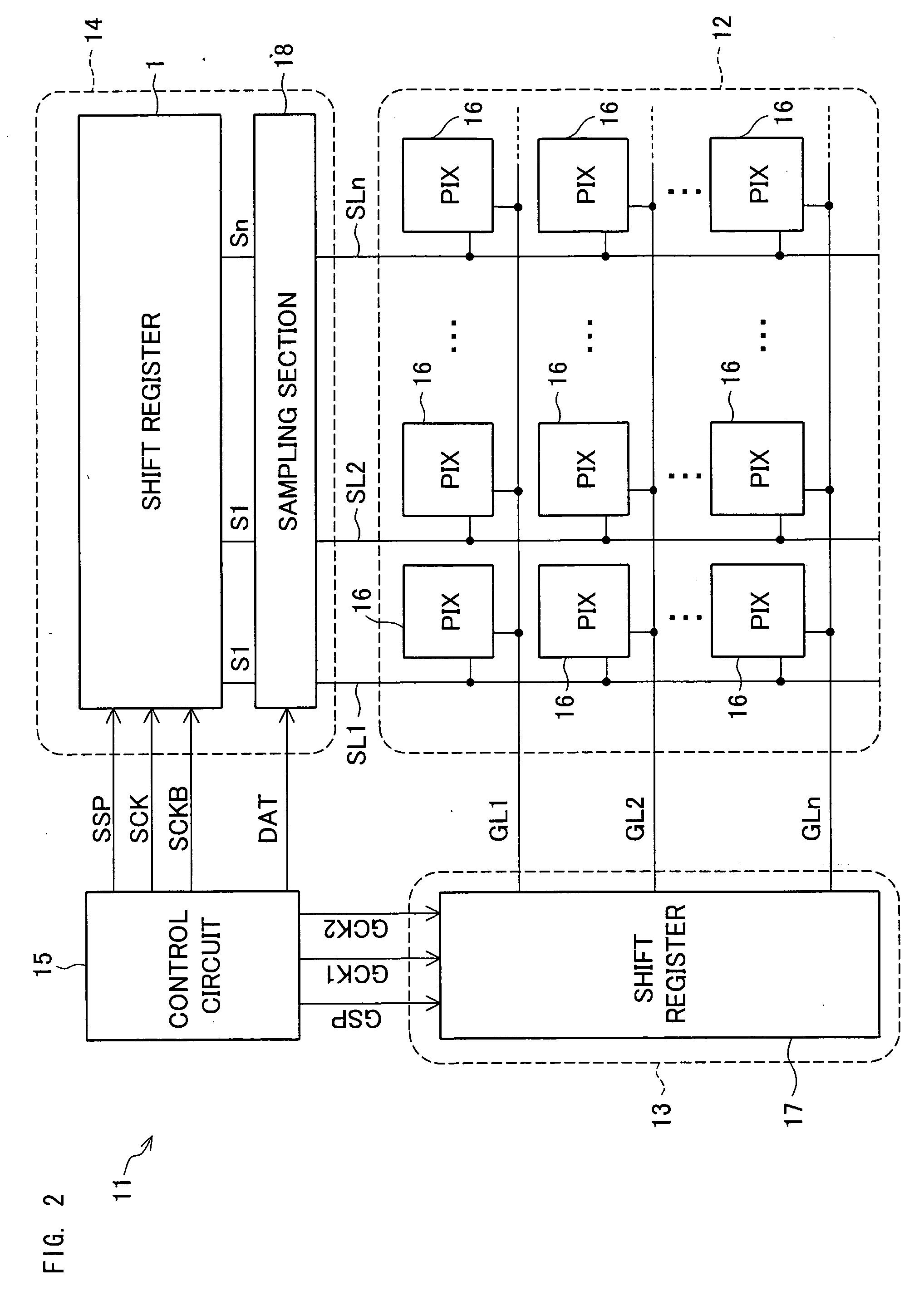 Flip-flops, shift registers, and active-matrix display devices