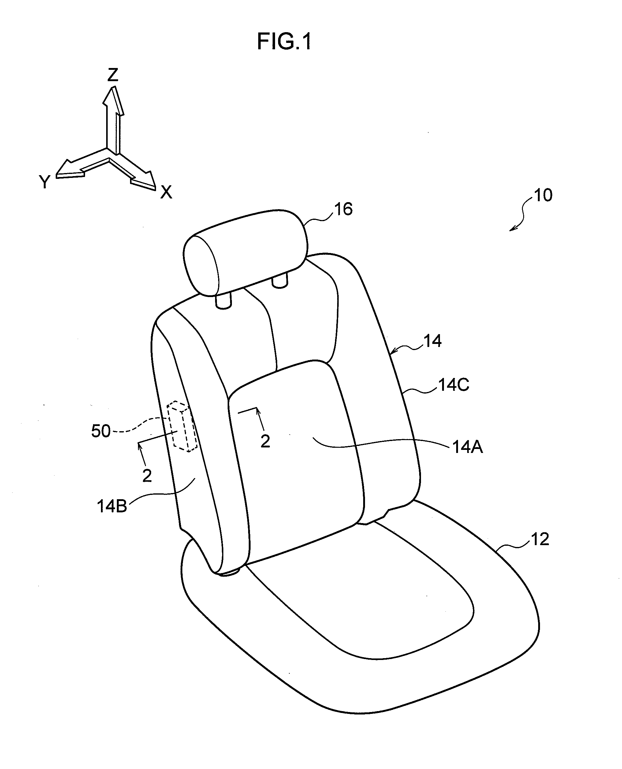 Vehicle seat and webbing sewing method