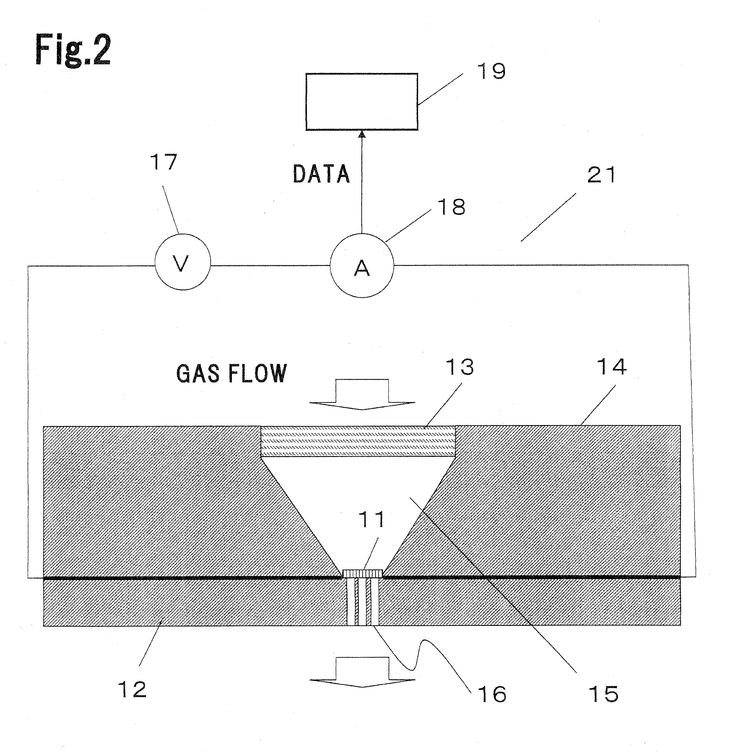 Sensing element for nitrogen oxide molecule sensing apparatus for nitrogen oxide molecule and method for sensing nitrogen oxide molecule