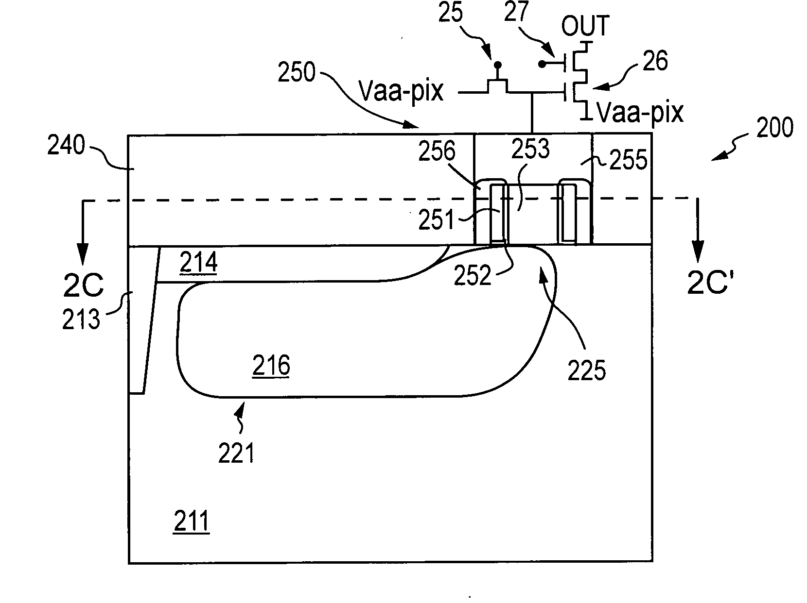 Vertical gate device for an image sensor and method of forming the same