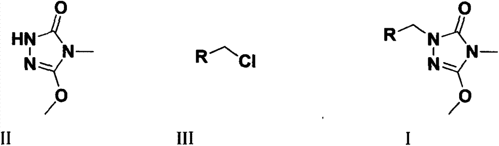 Preparation and application of a kind of triazolone compound