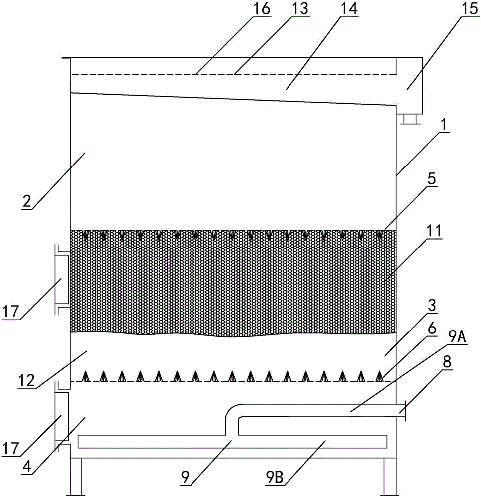 Integrated lightweight filter-material water treatment filter tank