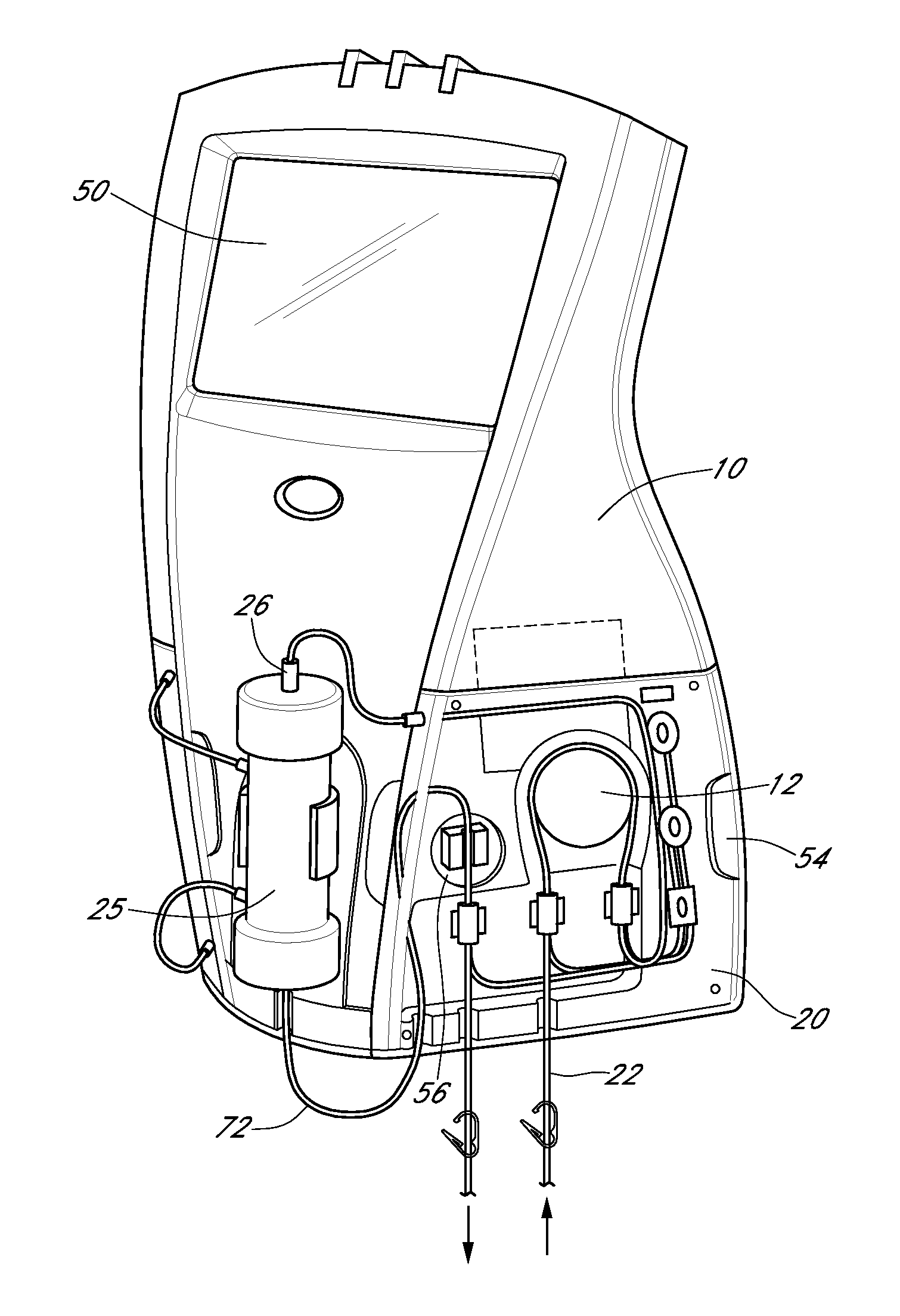 Modular hemofiltration apparatus with removable panels for multiple and alternate blood therapy