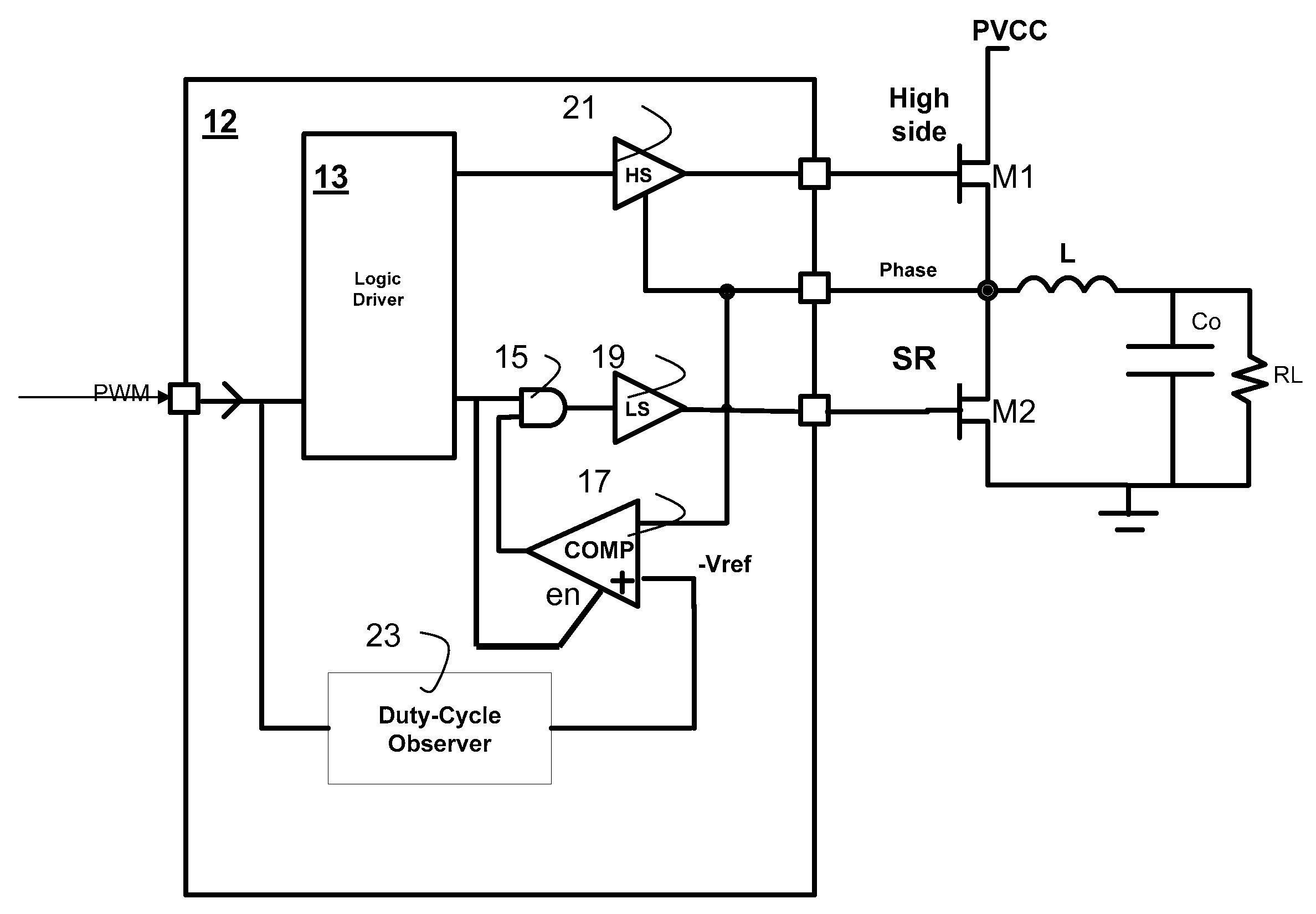 Discontinuous Conduction Mode Control Circuit and Method for Synchronous Converter