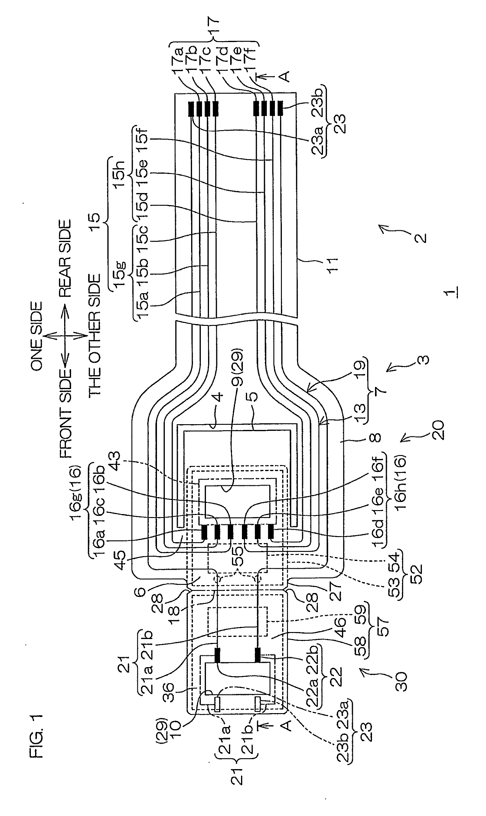 Suspension board with circuit