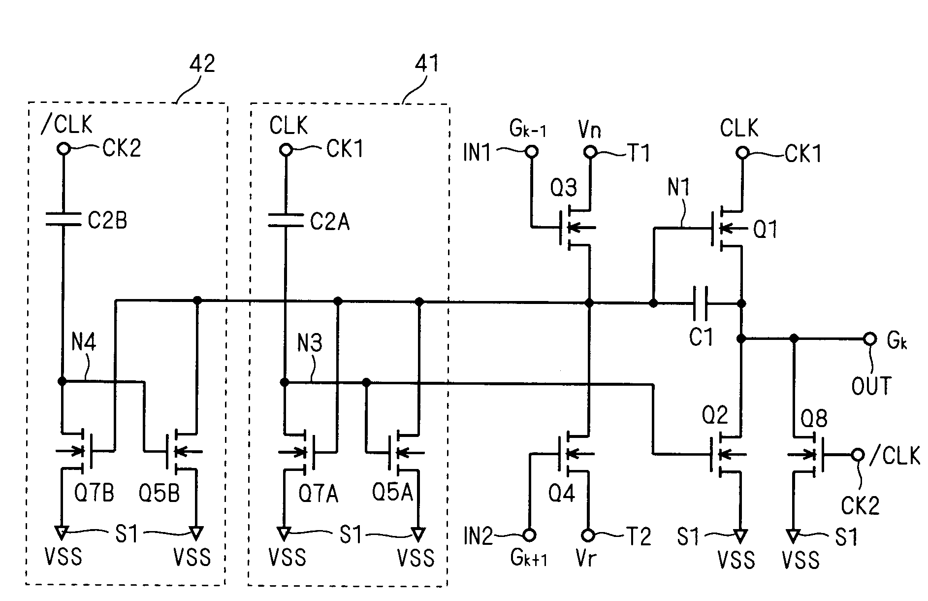 Shift register circuit and image display apparatus containing the same