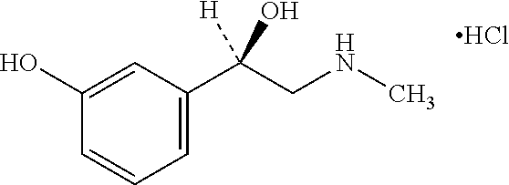 Phenylephrine resinate particles having good auc