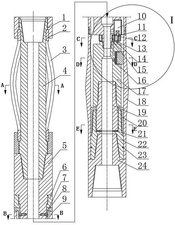 Push-the-bit fully-rotary guiding tool