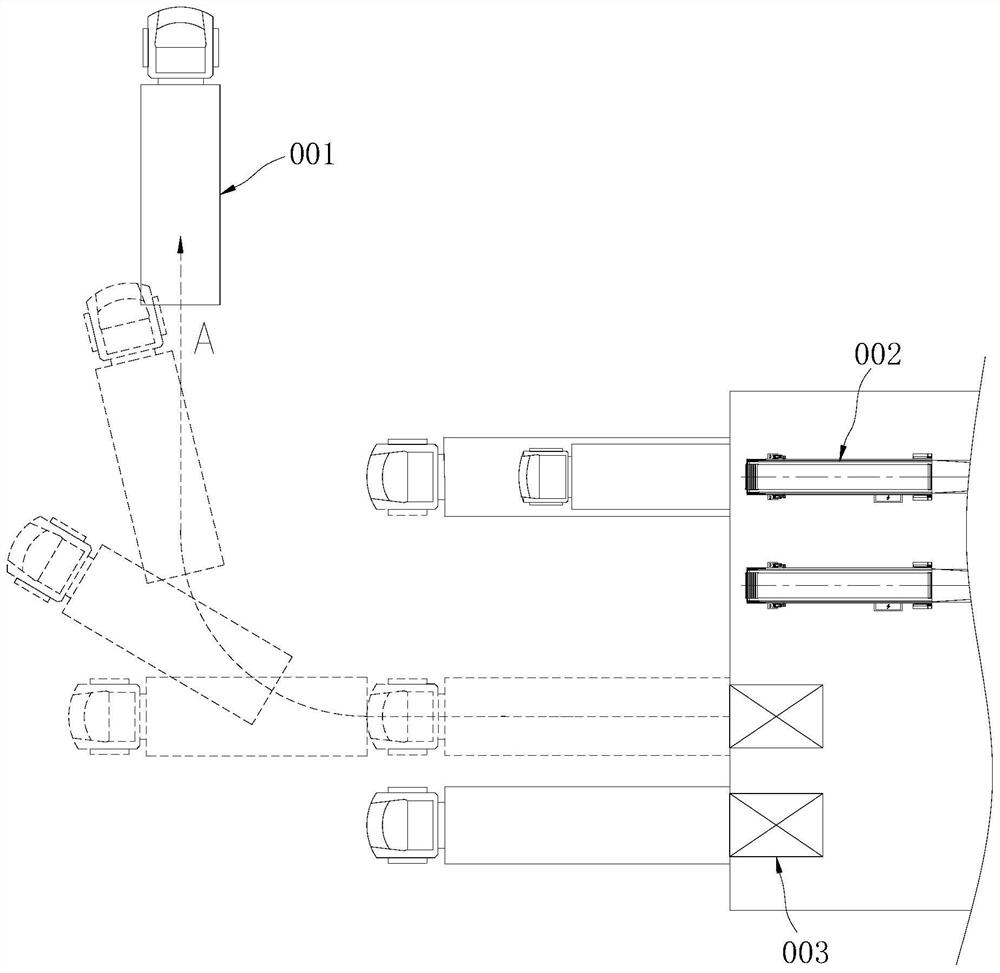 Logistics transfer station, and unloading method for logistics transfer vehicles