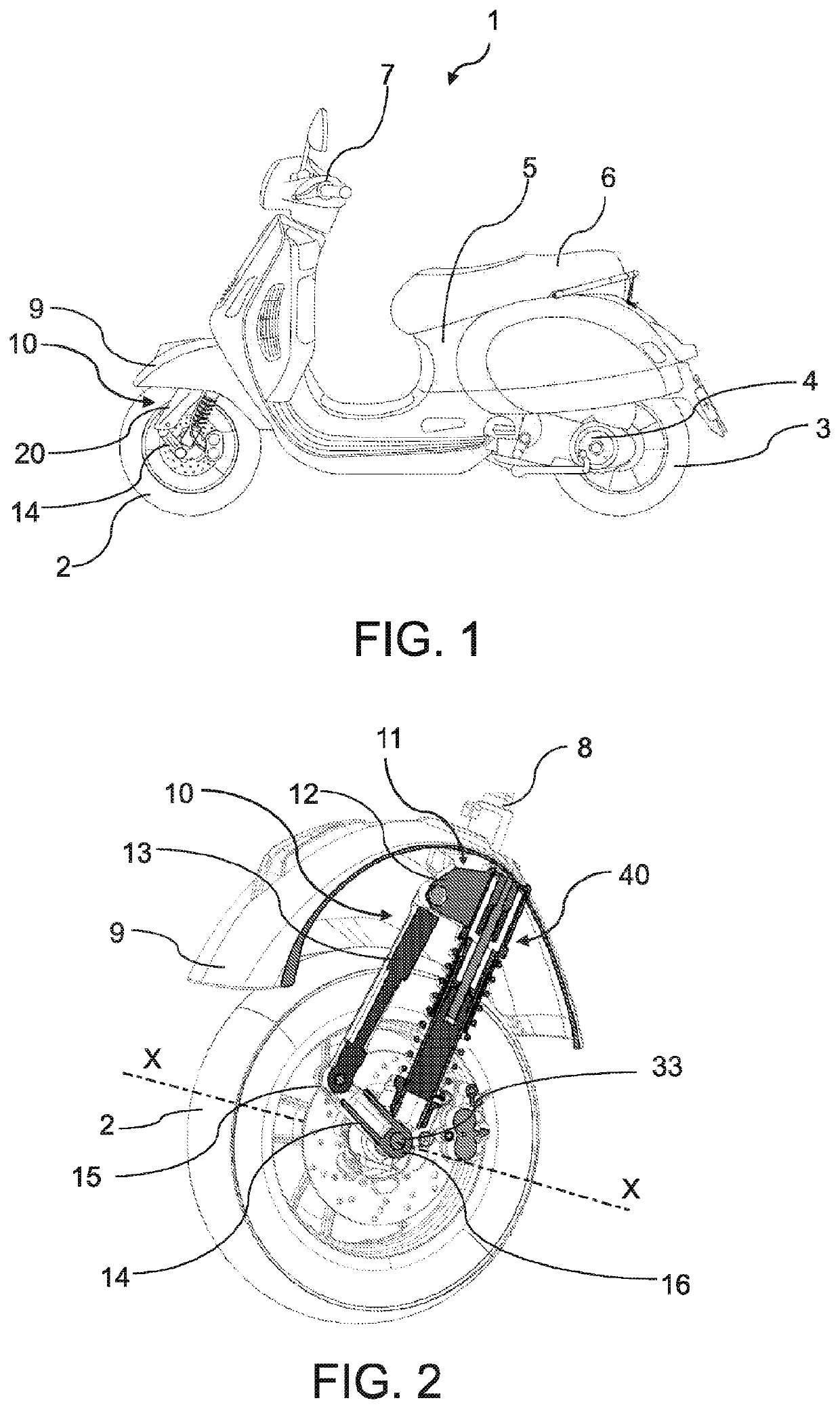 Motorcycle front suspension