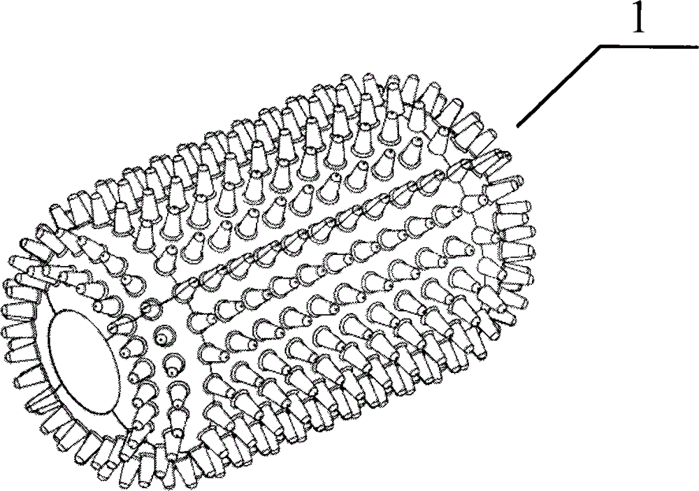 Hedgehog-resembling damping shell applicable to air-dropping miniature robots