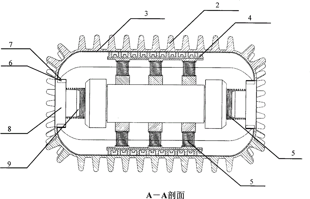 Hedgehog-resembling damping shell applicable to air-dropping miniature robots