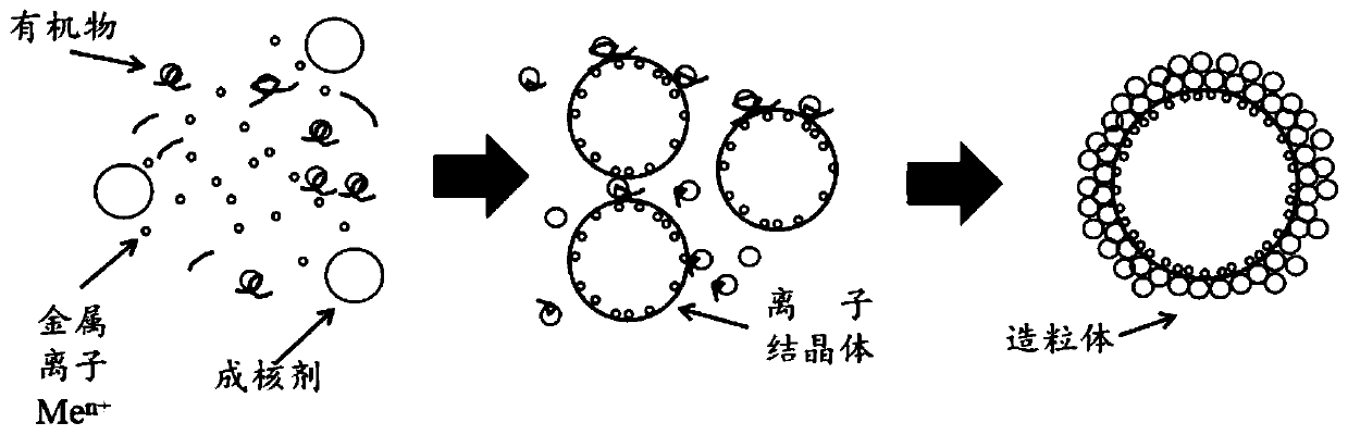 Nucleation agglomeration induced granulation water treatment device for synchronously removing high-valence ions and organic matters