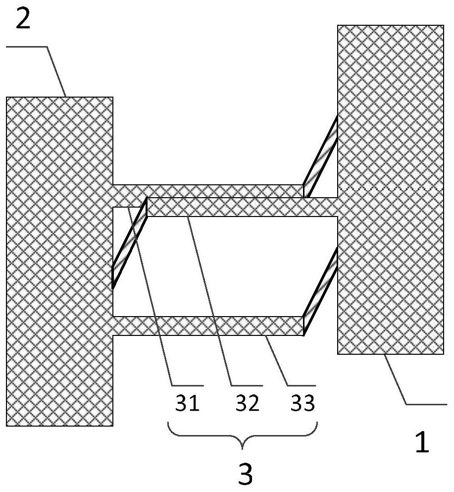 Flexible printed circuit (FPC) module with balanced deflection stress and electronic device