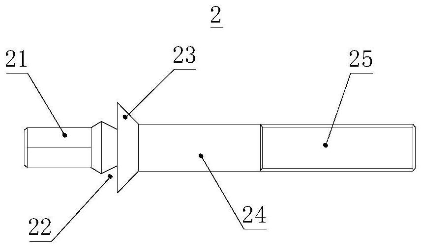 Single-face connecting bolt