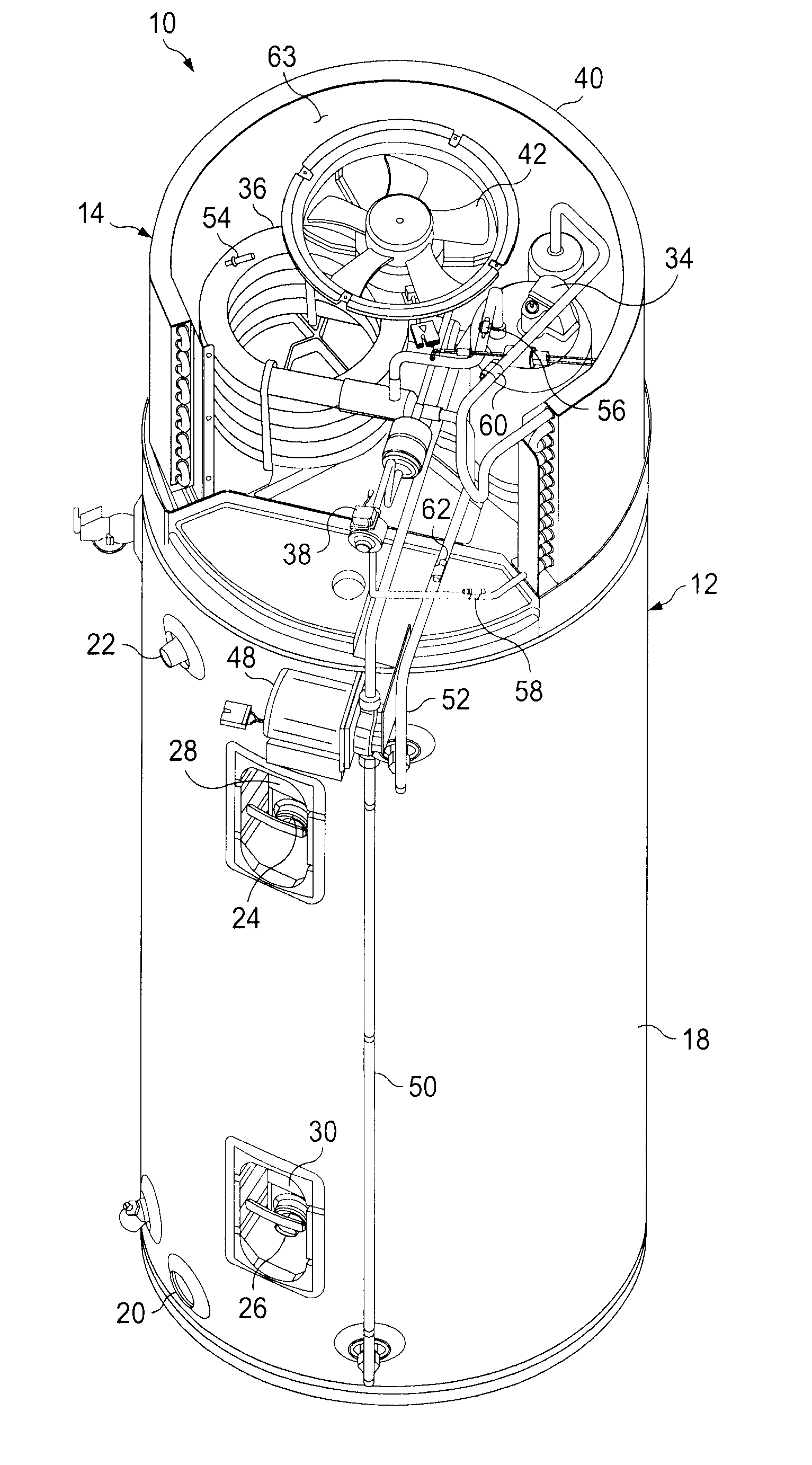 Heat pump water heater and associated control system