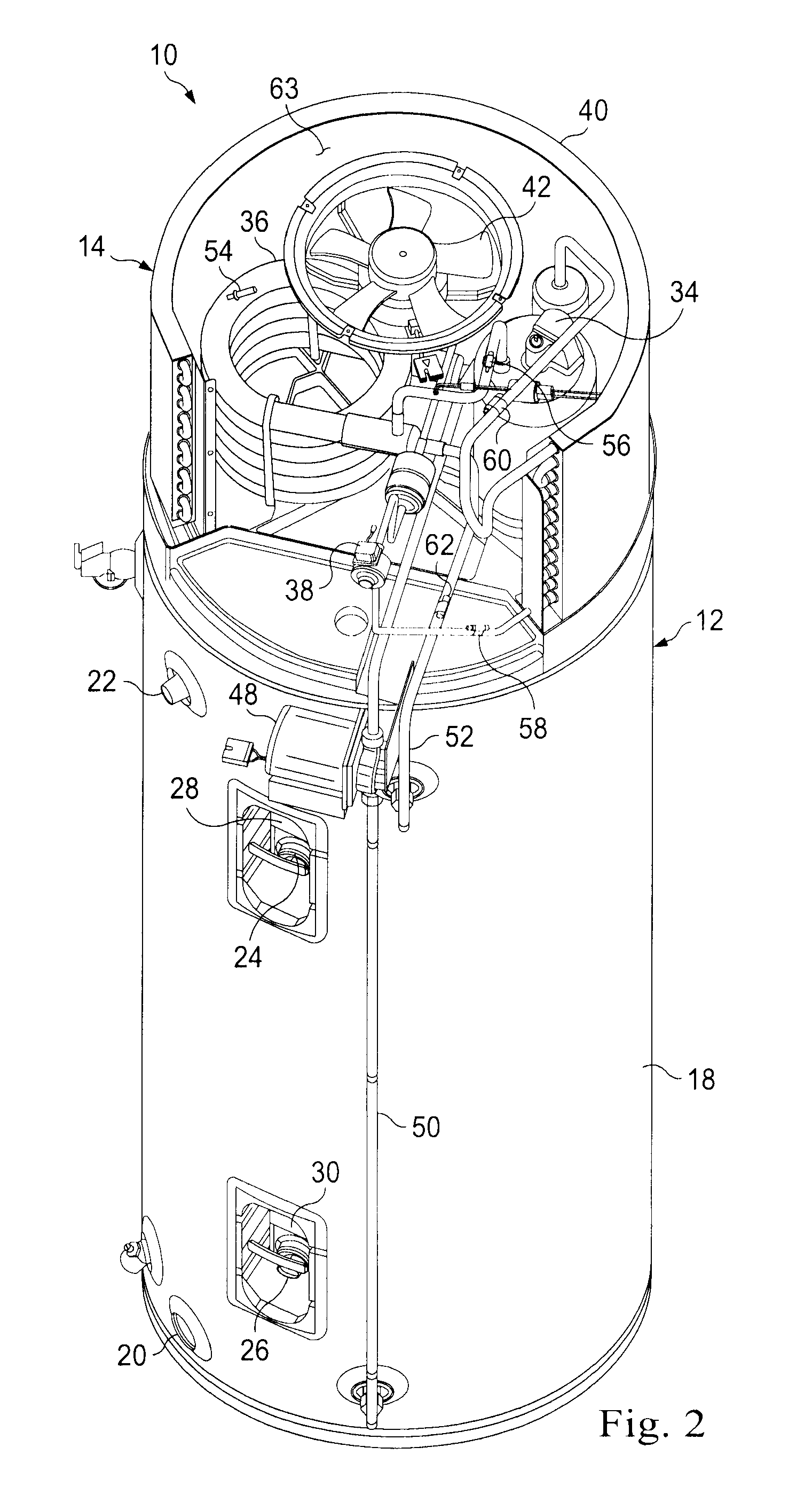 Heat pump water heater and associated control system