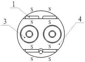 A non-polar arc extinguishing system for high voltage DC contactor