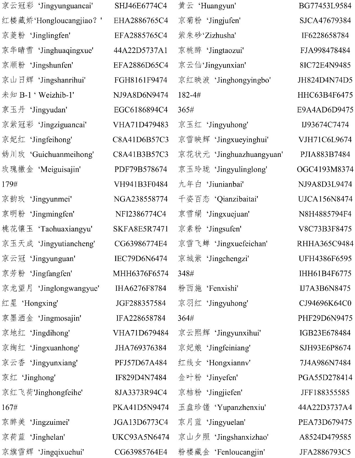 SSR molecular markers for identifying Paeonia sect. Moutan variety and application thereof