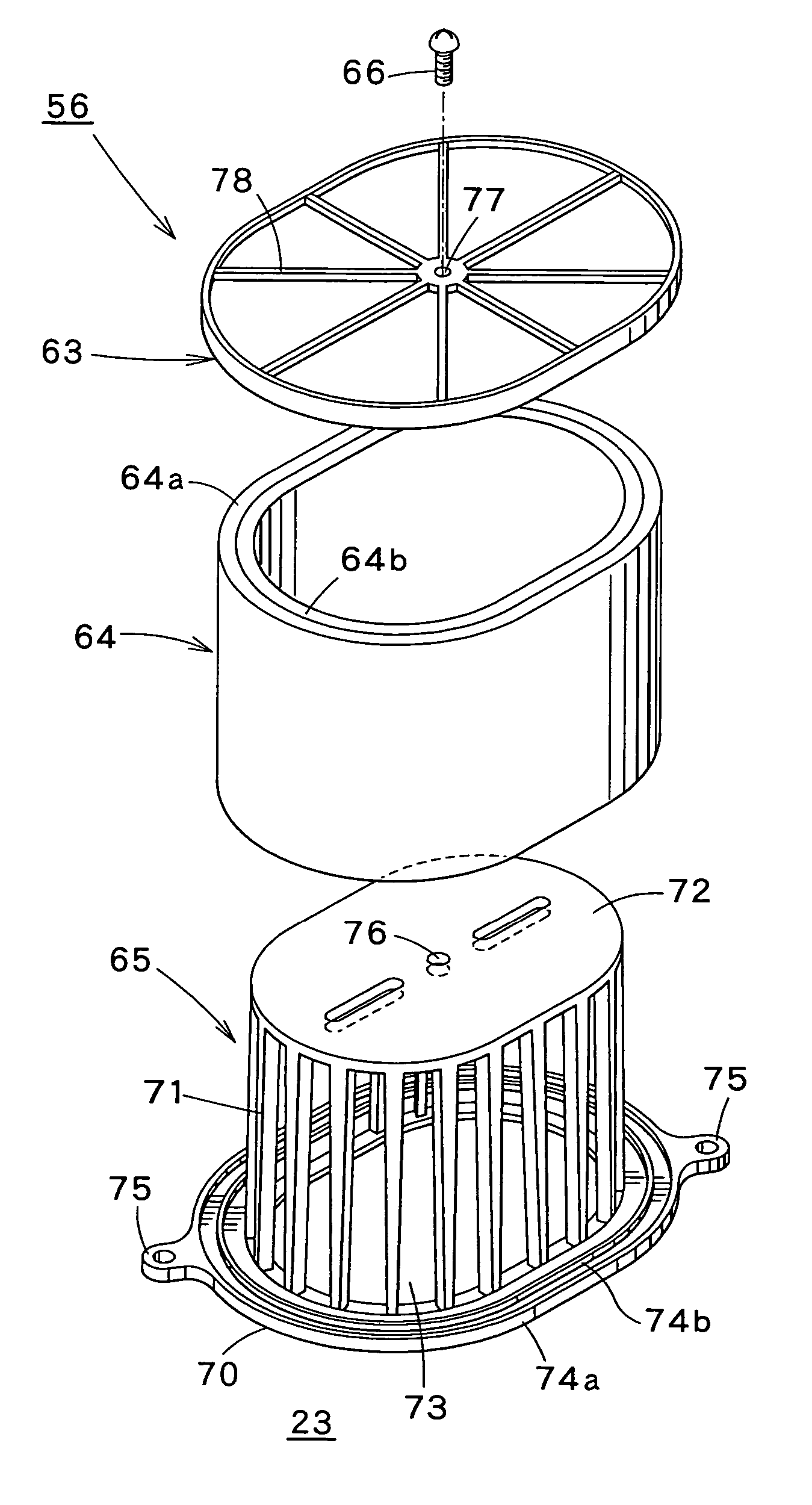 Air cleaner for engine of vehicle