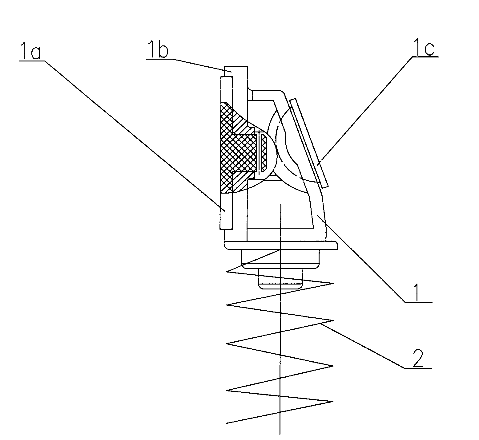 Oblique wedge vibration damper for railway freight car bogie