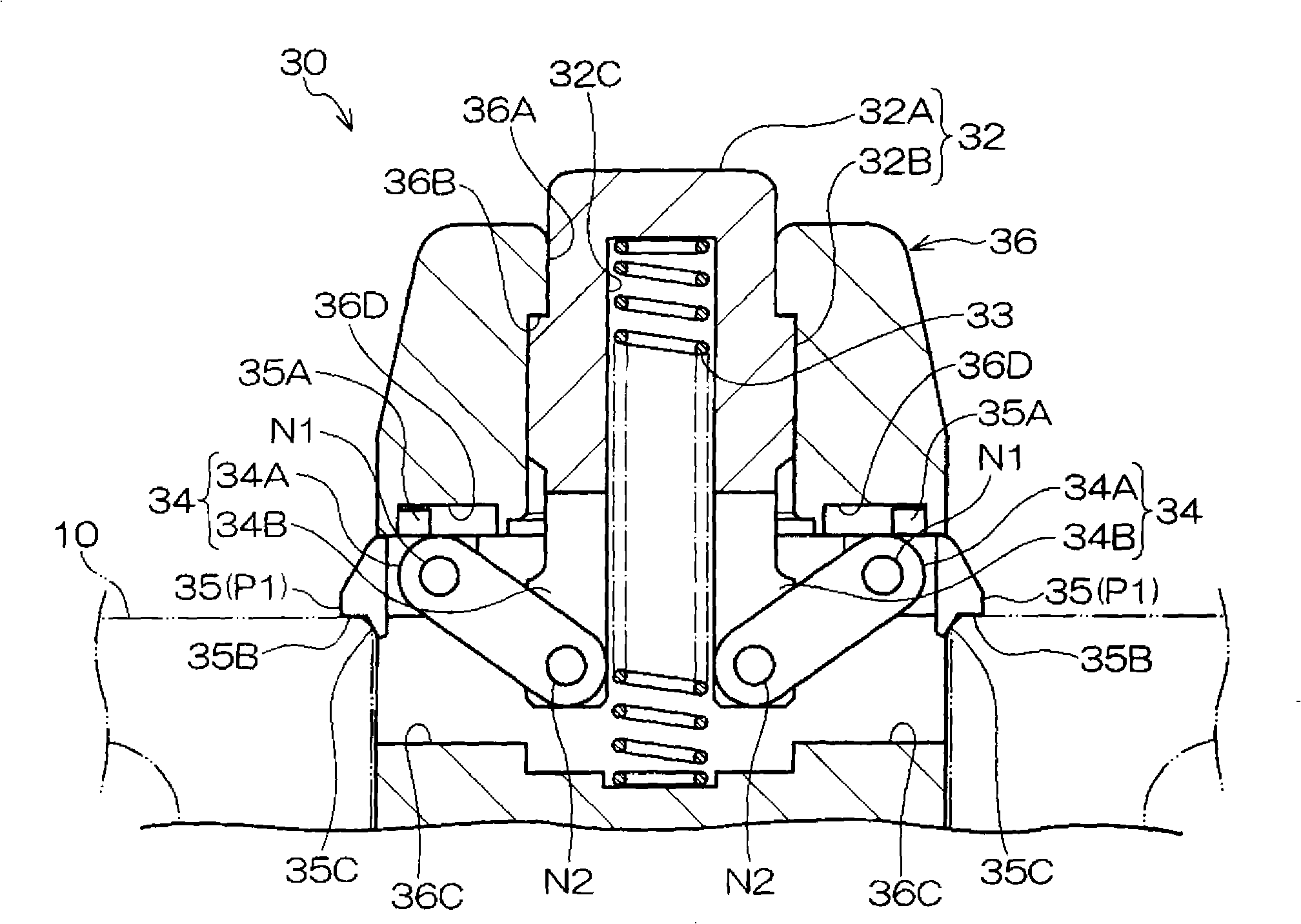 Bobbin fixing device and bobbin removing device