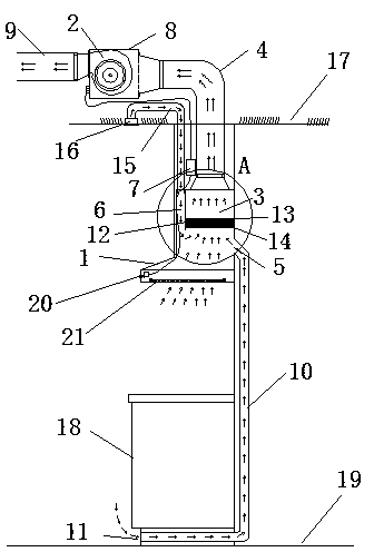 Split type exhaust hood