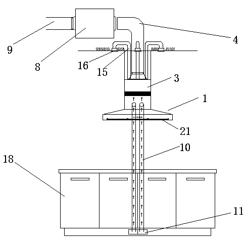 Split type exhaust hood