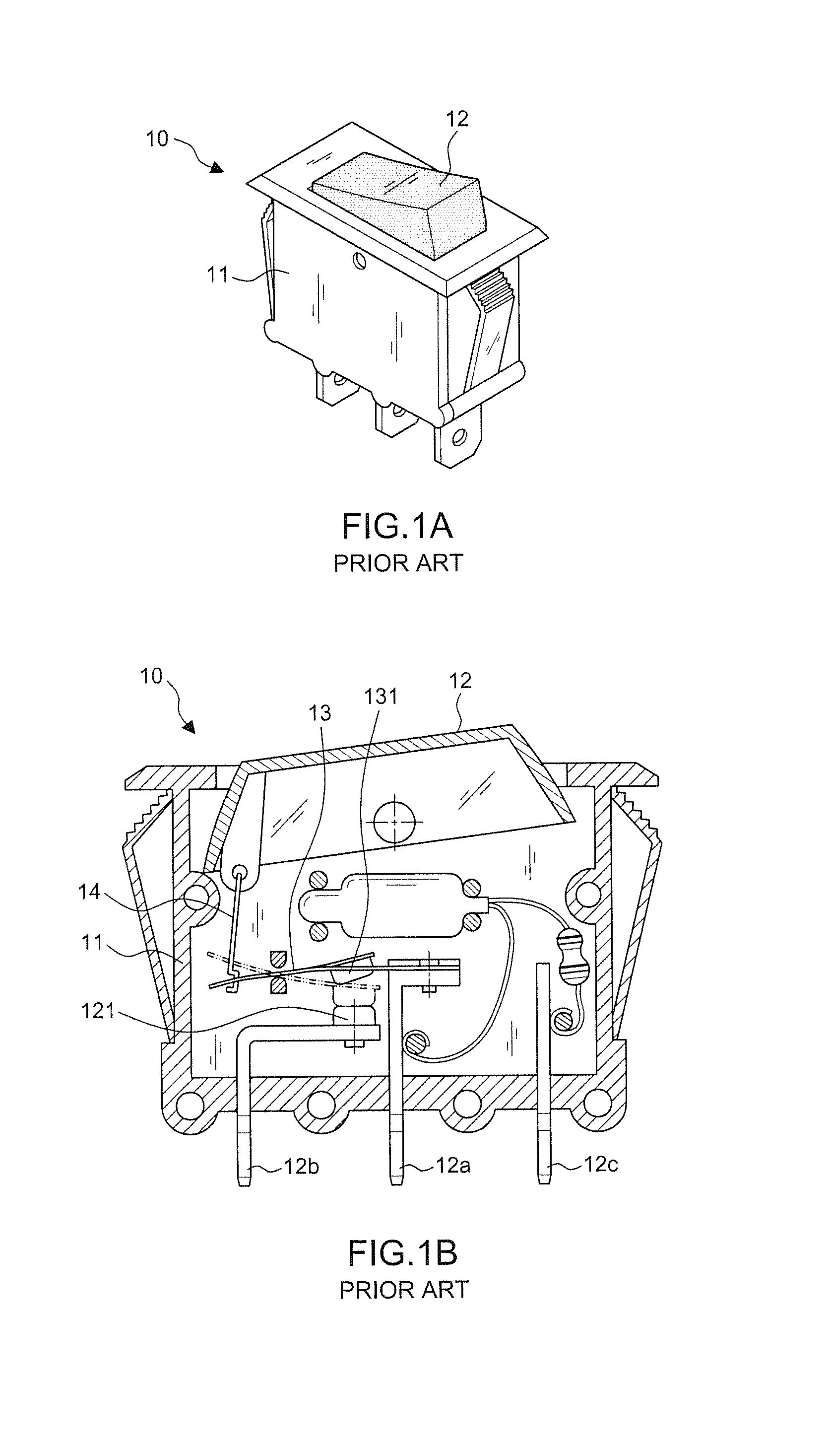 Switch module of built-in Anti-surge disconnection structure