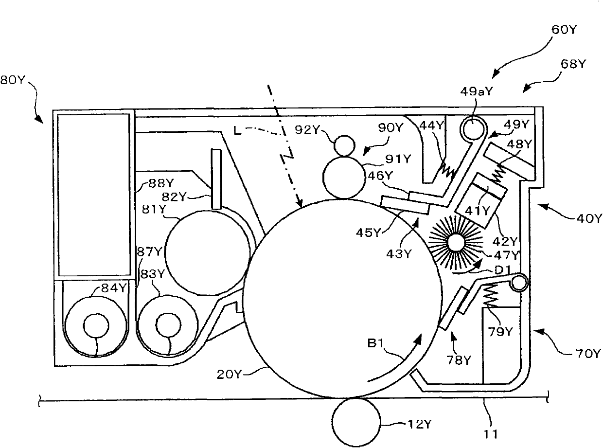 Protecting agent-supplying device, process cartridge, image forming apparatus and image forming method