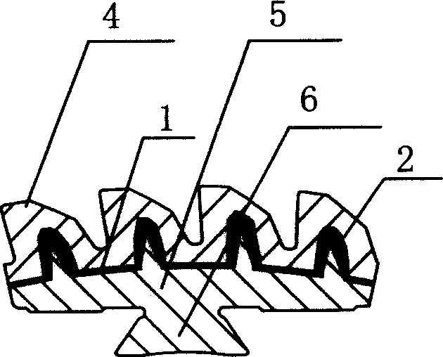 Method for pouring crusher composite tooth plate and composite tooth plate