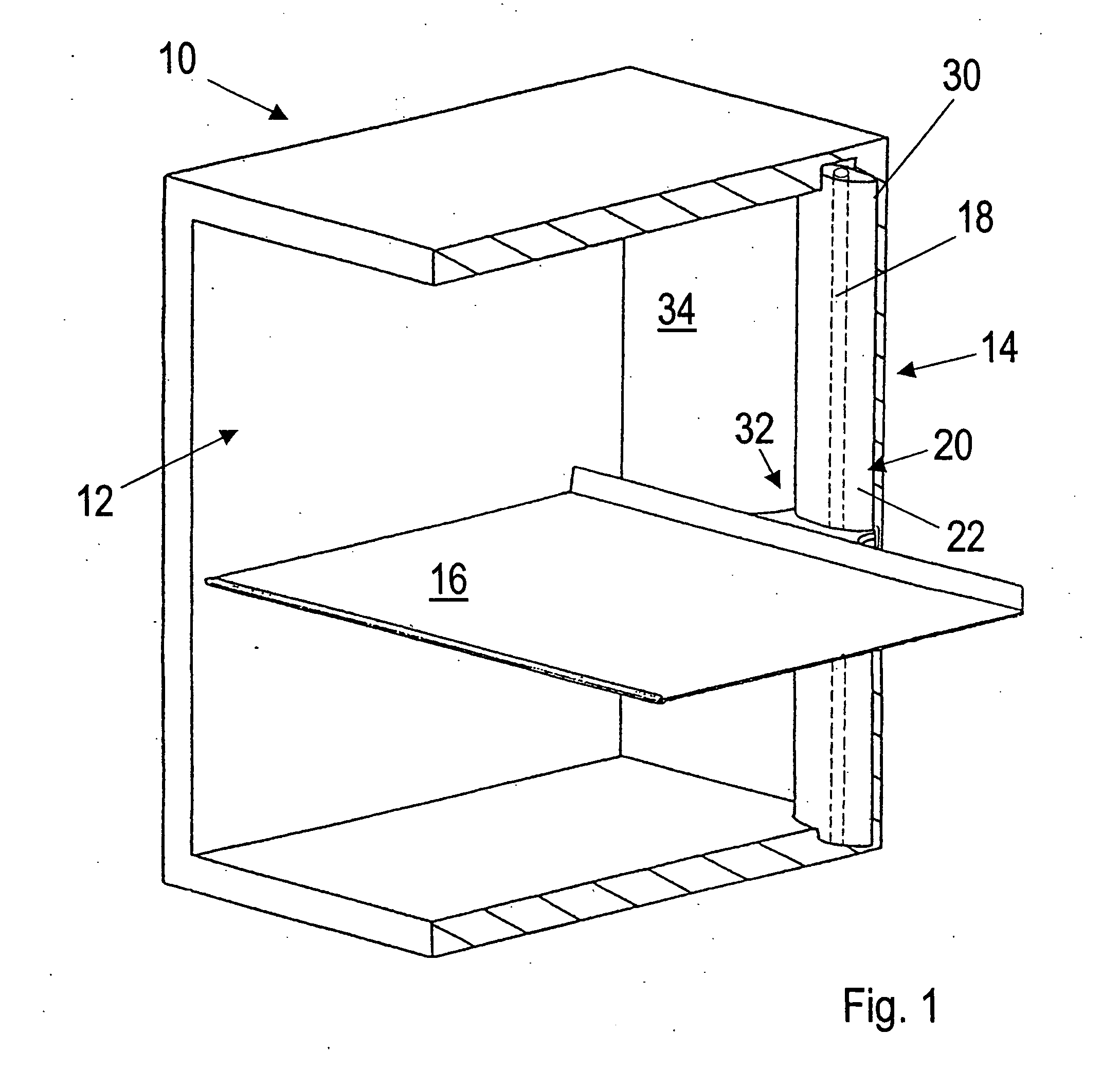 Lighting installation for household appliances