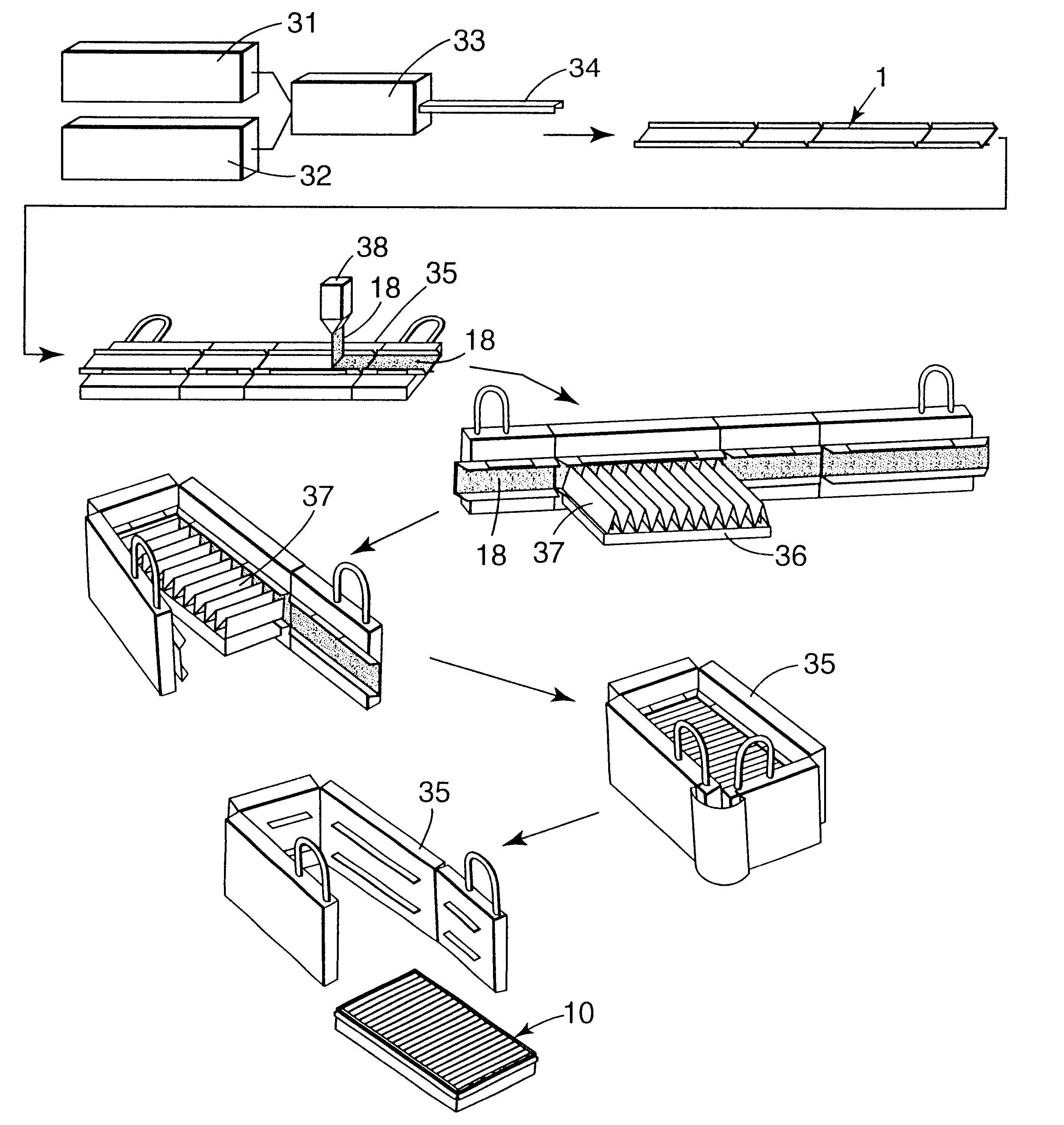 Extruded profile filter framing