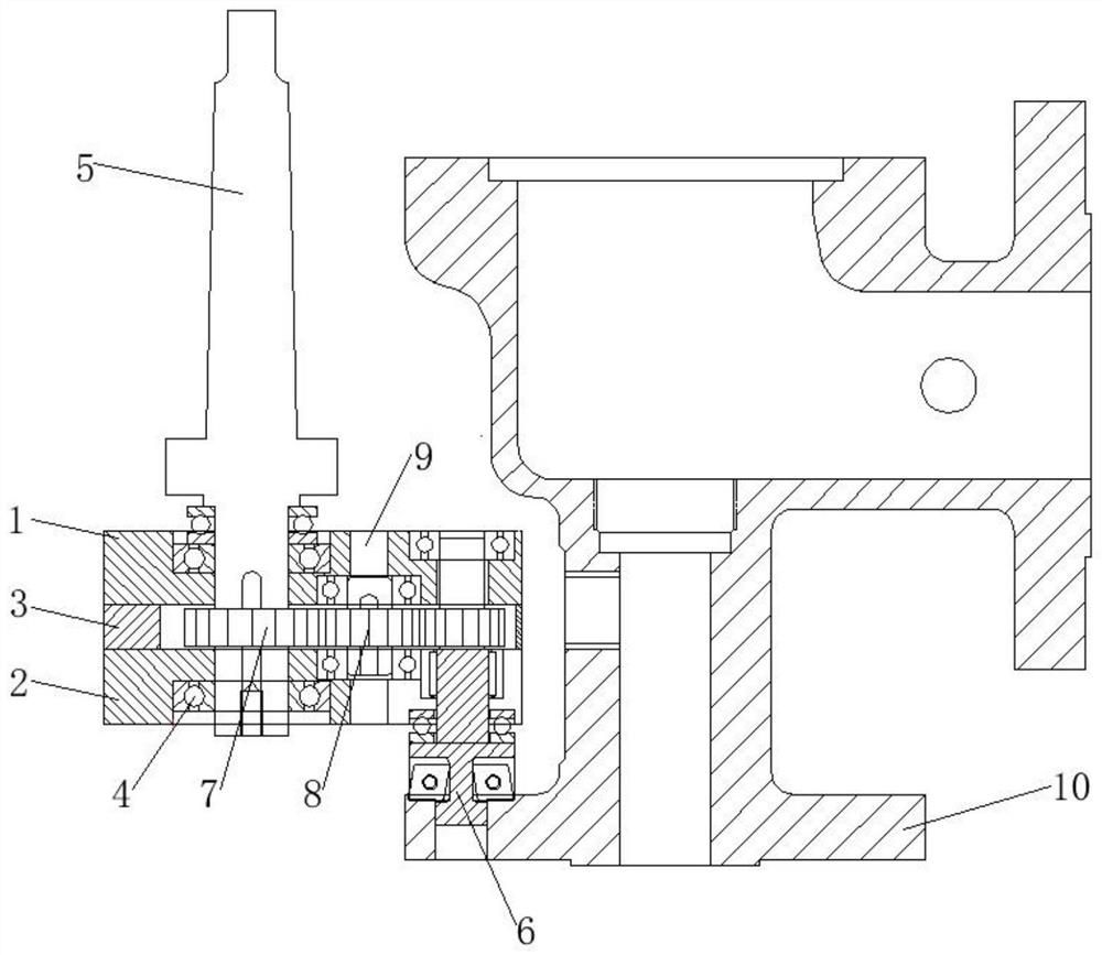 90-degree transmission shaft counter bore machining device