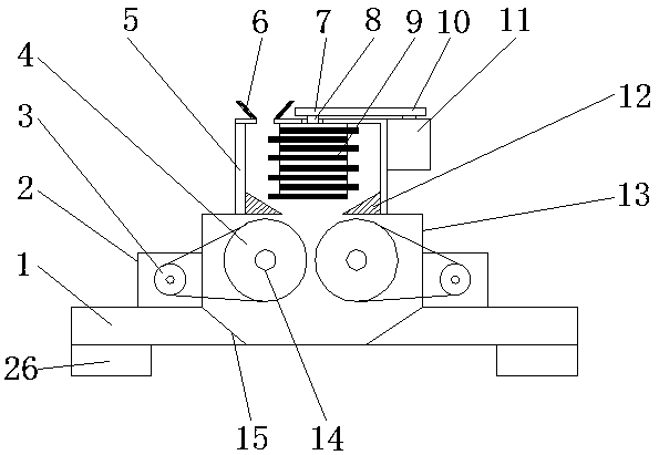 Double crushing device for building materials